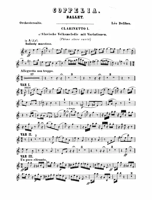 Clarinet 1, 2 (A/B♭)