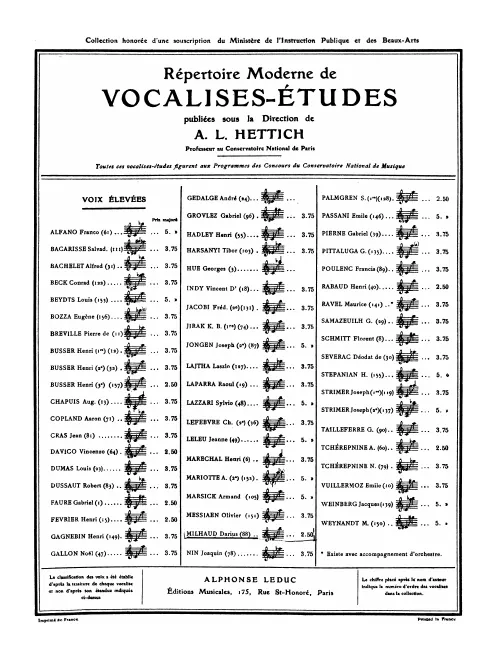 Vocal Score
