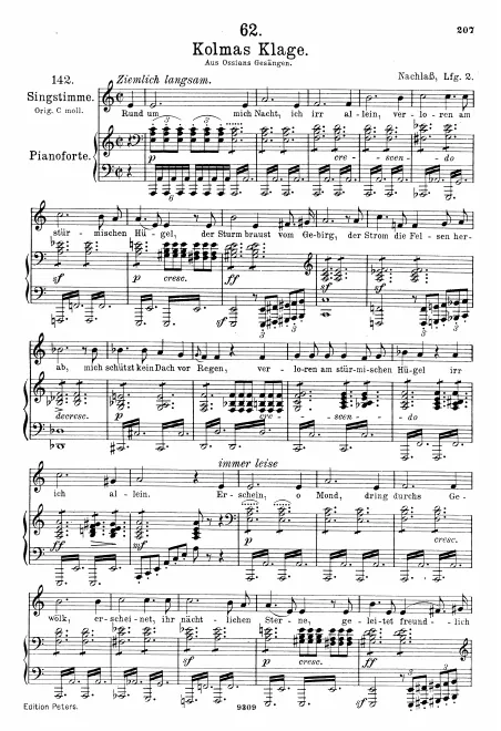 Complete Score (Medium Voice, transposed to A minor)