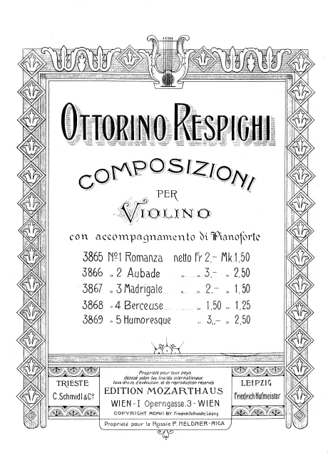 Complete Score and Violin Part (monochrome)