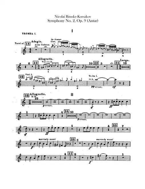 Trumpet 1, 2 (A, B♭)