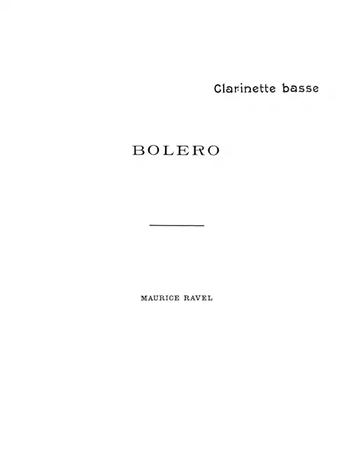 Bass Clarinet (B♭)