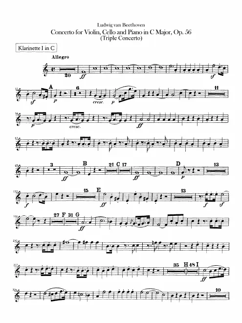 Clarinet 1, 2 (C, B♭)