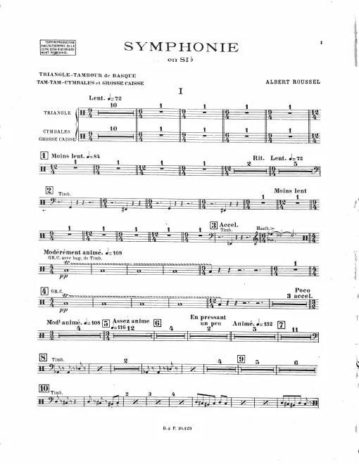 Triangle/Tambourine/Tam-Tam/Cymbals/Bass Drum