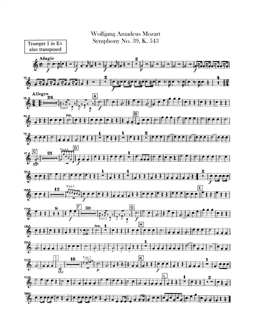 Trumpet 1, 2 (E♭, B♭ transposed)