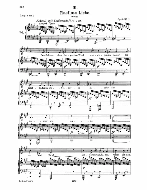 Complete Score (Very low voice, transposed to A major)