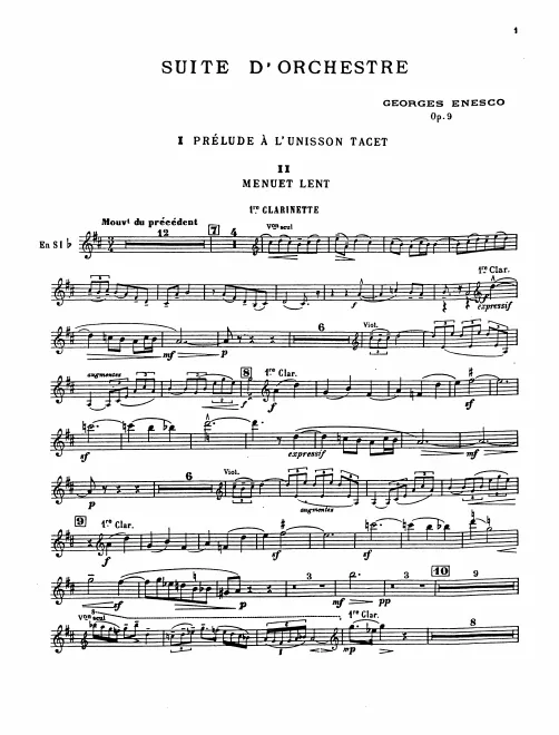 Clarinet 1, 2 (A/B♭)