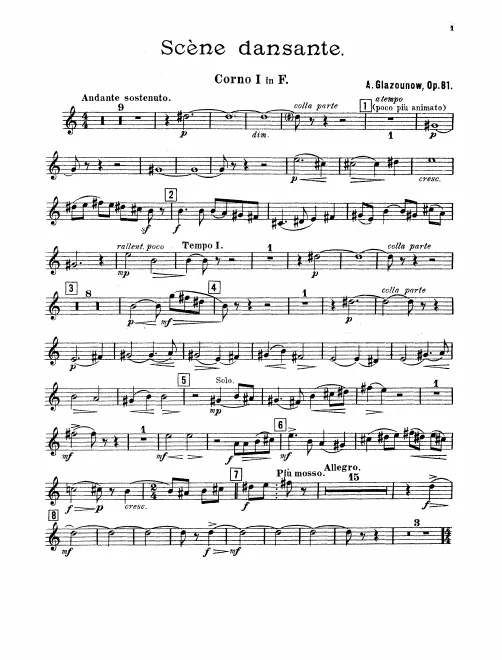 Horn 1, 2, 3, 4 (F)
