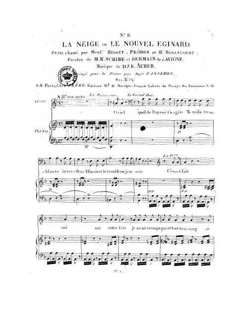 No.8, Trio: "Ô ciel, quelle frayeur t'agite" (Act III, No.9)