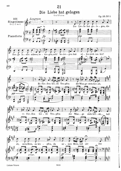 Complete Score (Low voice, transposed to A minor)