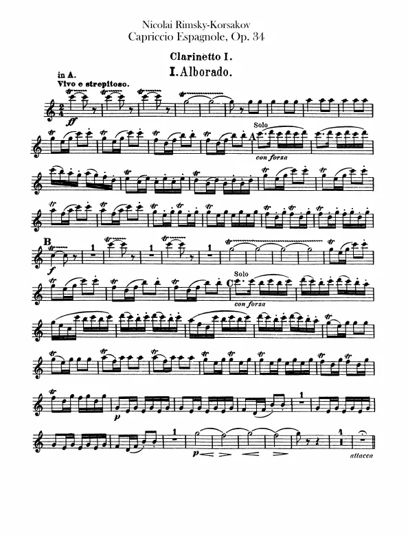 Clarinet 1, 2 (A/B♭)