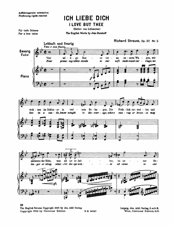 Complete Score (Low Voice, transposed to B♭ major)