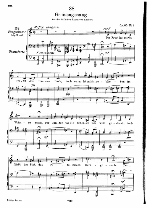 Complete Score (Low voice, transposed to A minor)