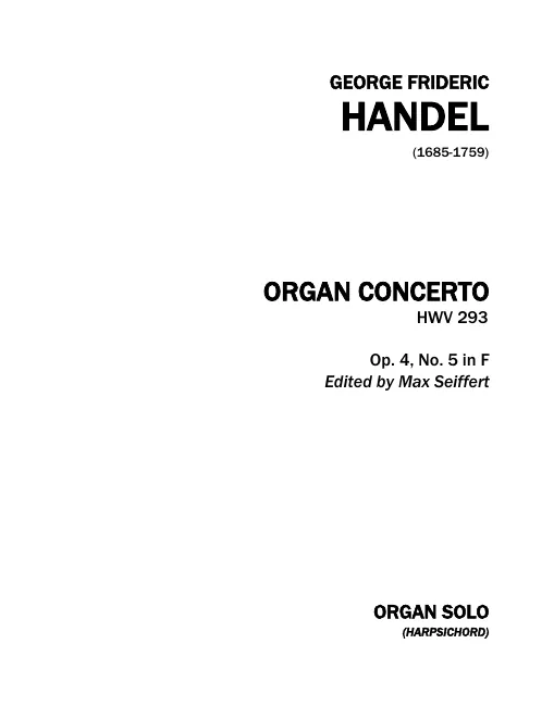 Organ Solo/Harpsichord