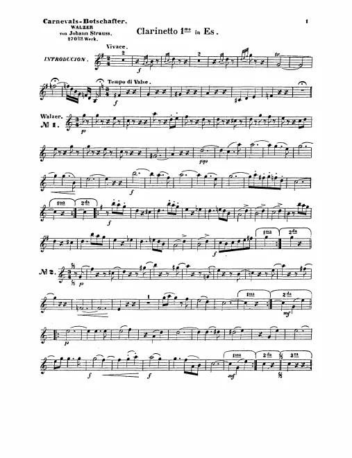Clarinet 1 (E♭), 2 (B♭)