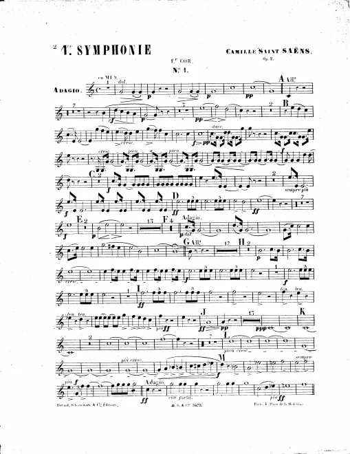 Horn 1, 2 (E♭/G/E/F), 3, 4 (C/E♭/E)