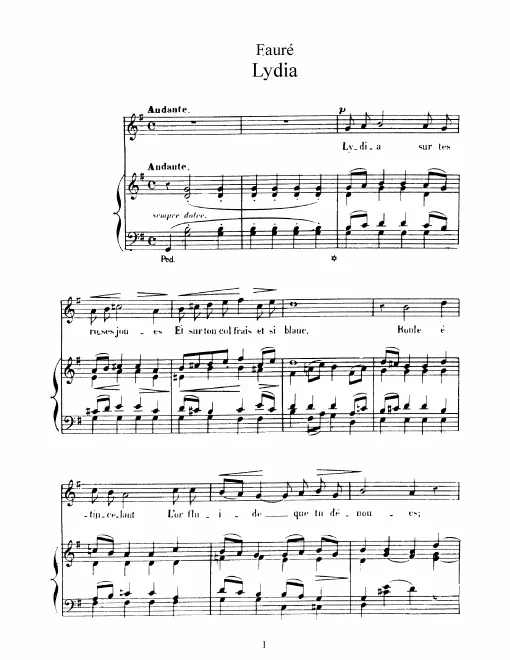 Complete Score (Transposed to G major for high voice)