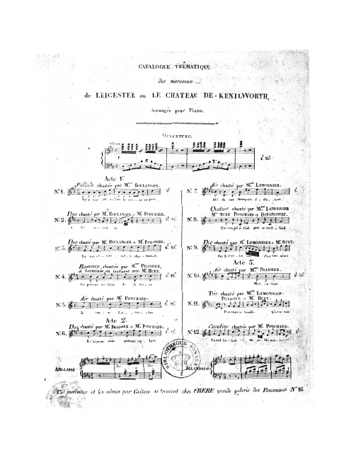 No.10, Air: "Mais on vient... ô bonheur!" (Act III, No.11)