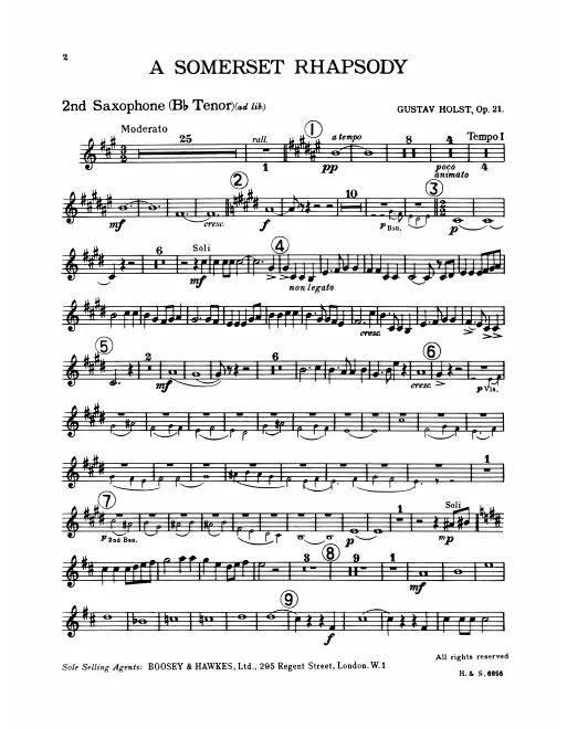 Tenor Saxophone (B♭) ad lib.