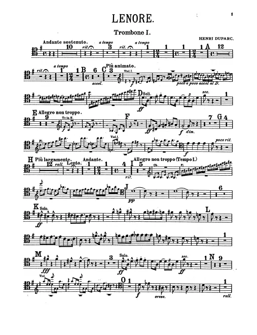 Trombone 1, 2, 3, Tuba