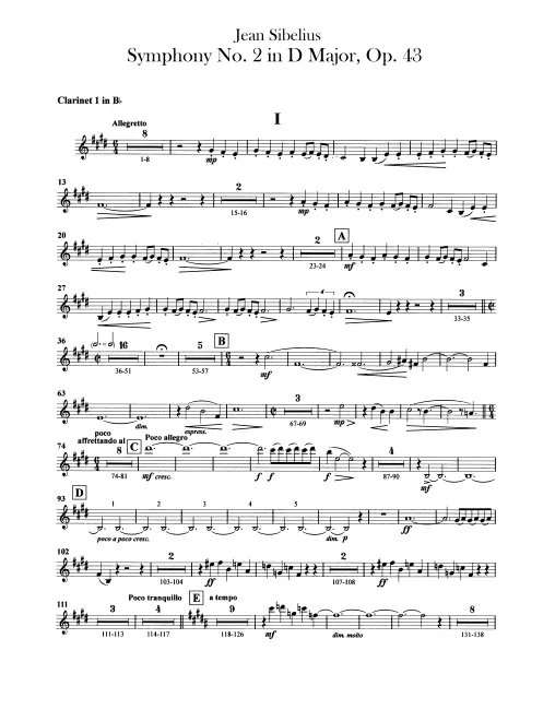 Clarinet 1 (B♭ transposed)