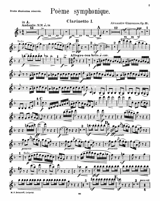 Clarinet 1, 2 (A/B♭)