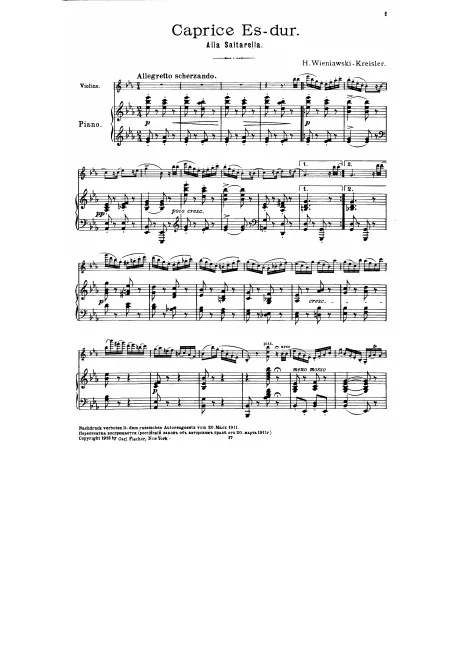 17. Wieniawski: Caprice in E-flat major