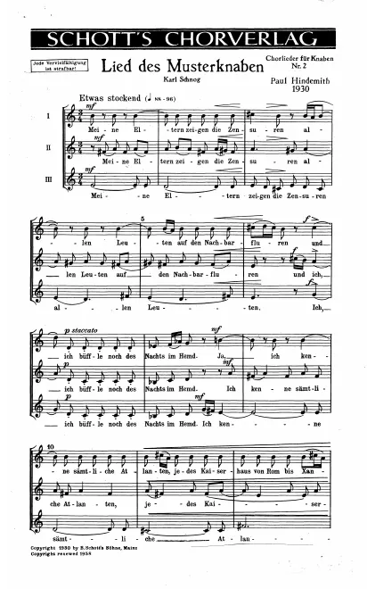 2. Lied des Musterknaben