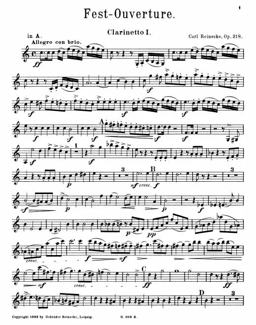 Clarinet 1 (A/B♭)