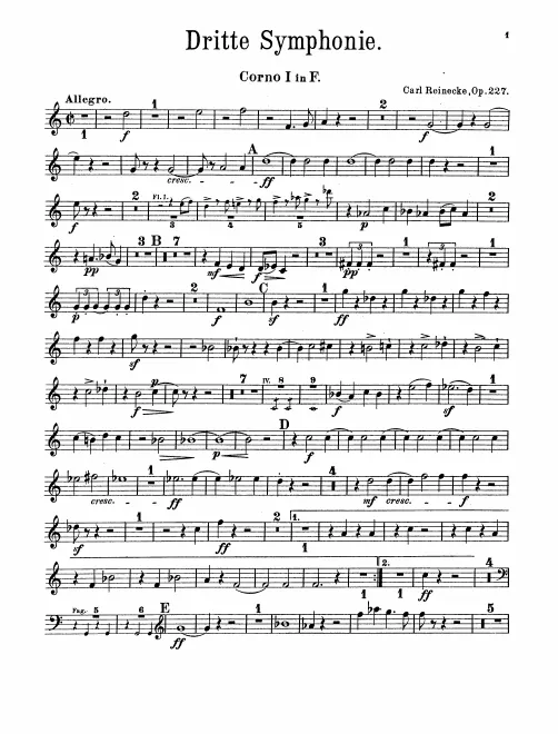Horn 1, 2, 3, 4 (F)