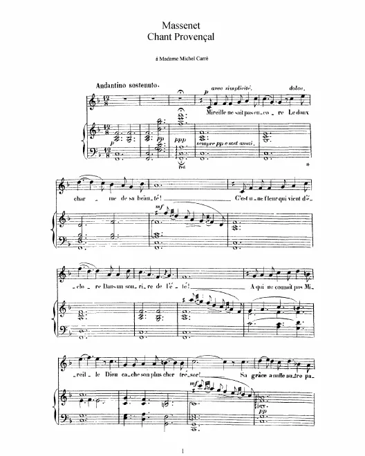 Complete score (F major, high voice and piano)