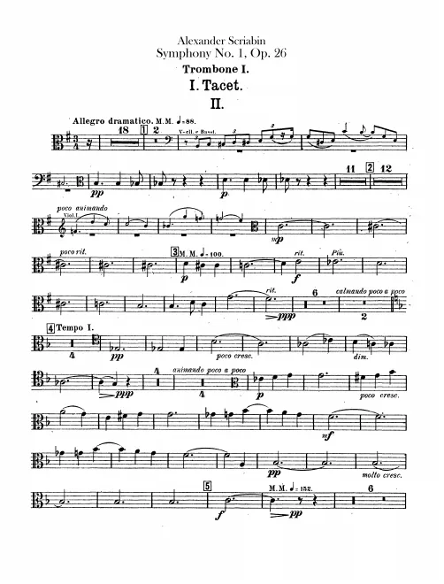 Trombone 1, 2, 3, Tuba