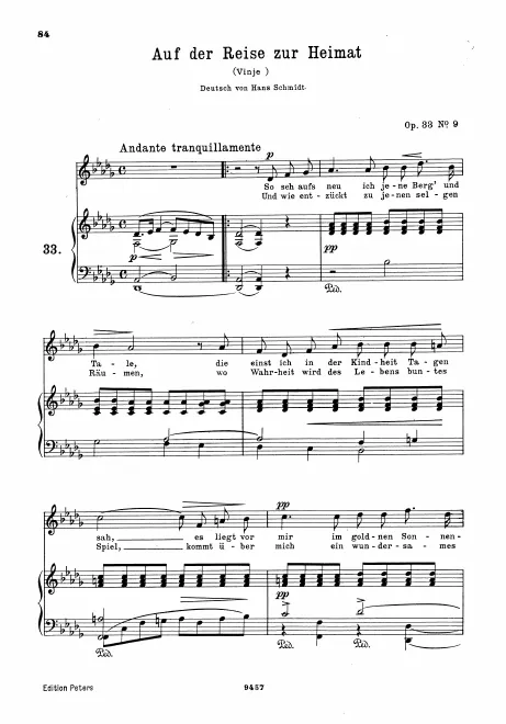 Complete Score (original / high voice, D♭ major)