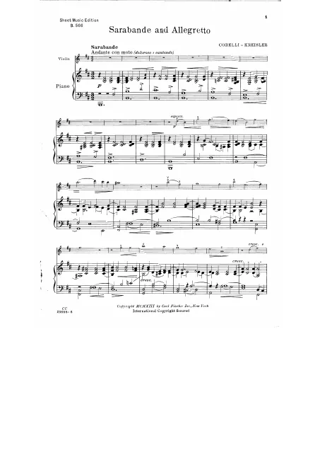 5. Corelli: Sarabande and Allegretto