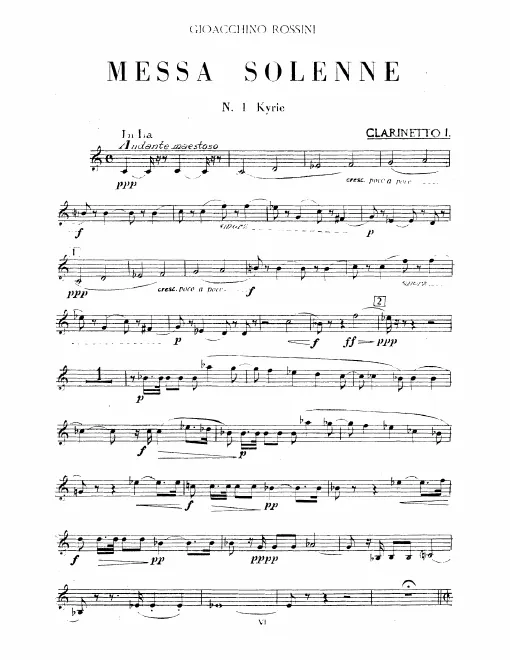 Clarinet 1 (A, B♭)
