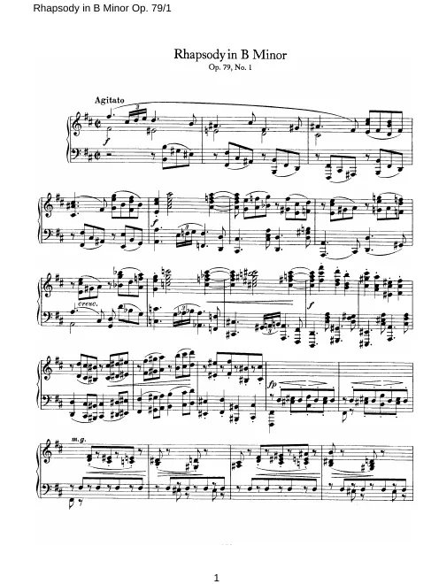 Rhapsody No.1