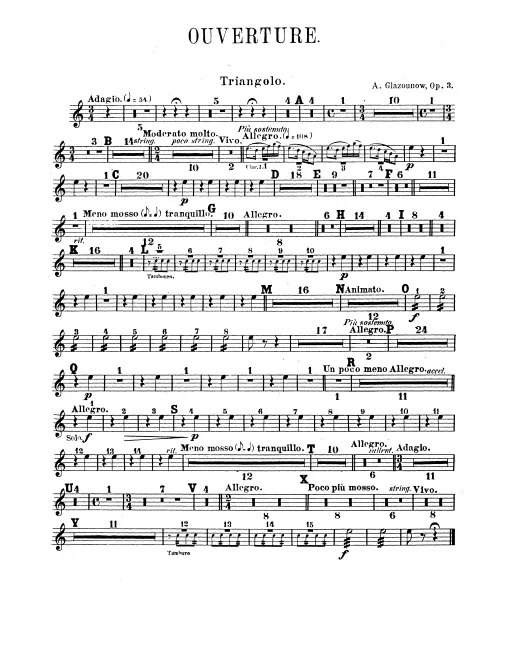 Triangle, Snare Drum, Cymbals, Bass Drum