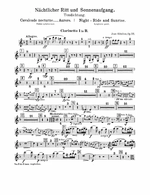 Clarinet 1, 2, Bass Clarinet (B♭)