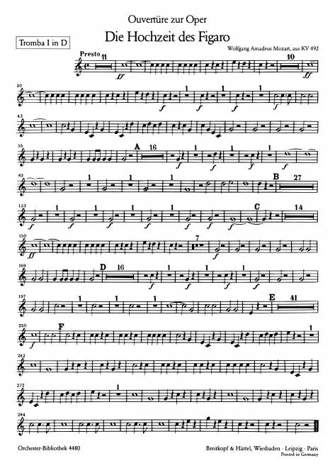 Trumpet 1, 2 (D, B transposed)