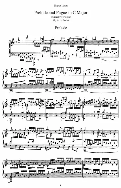 2. Prelude and Fugue in C major, BWV 545 (S.462/2)