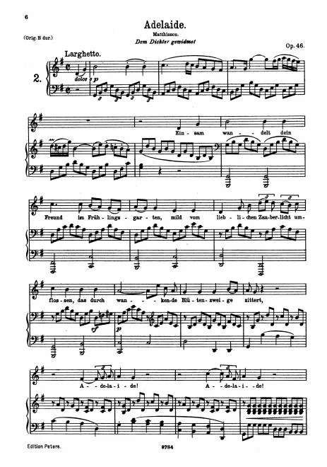 Complete Score (medium voice, transposed to G major)