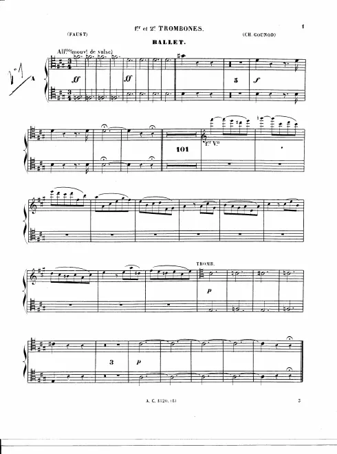 Trombone 1/2, 3, Ophicleide