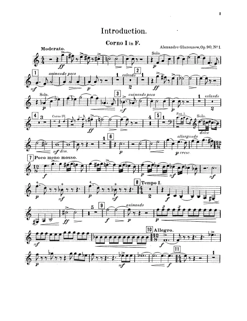 Horn 1, 2, 3, 4 (F)