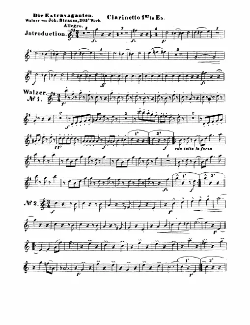 Clarinet 1 (E♭), 2 (B♭)