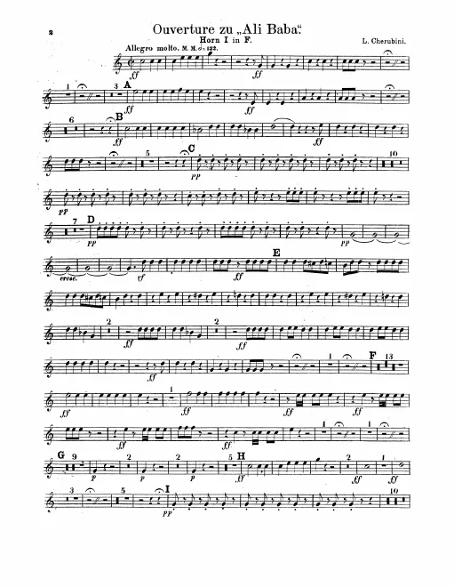 Horn 1, 2 (F), 3, 4 (B♭ alto)