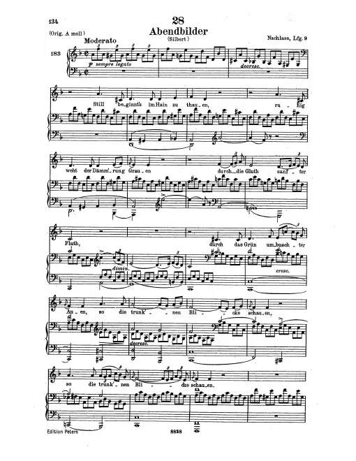 Complete Score (Low Voice, transposed to D minor)