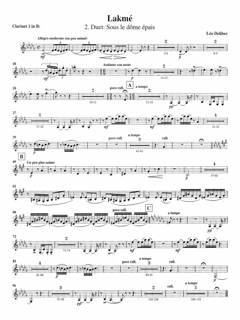 Clarinet 1, 2 (B♭)