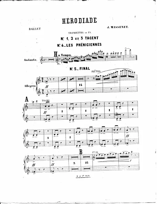 Trumpet 1/2 (F), Cornet 1/2 (A, B♭)