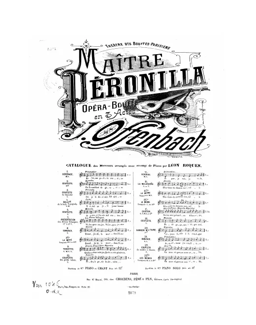 No.15 bis , La malagueña: "D'où viens-tu chanson nouvelle" (E♭ major)