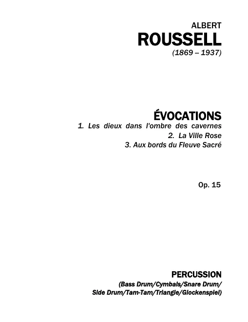 Percussion (Bass Drum/Cymbals/Snare Drum/Side Drum/Tam-Tam/Triangle/Glockenspiel)